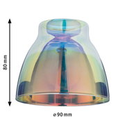 Abat-jour en verre irisé coloré, diamètre 90 mm, couverture décorative pour lampe