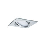 Spot encastré carré en aluminium brossé argenté pour éclairage LED moderne