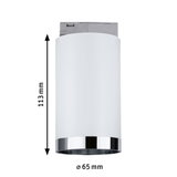 Weißer LED-Deckenstrahler aus Metall mit Chromrand, 113 mm hoch und 65 mm Durchmesser, moderne Beleuchtung