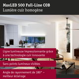 Cuisine blanche moderne avec bande LED MaxLED 500 Full-Line COB pour un éclairage homogène