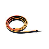 Flexibele zwarte LED-lichtstrip met warm wit en oranje licht voor decoratieve verlichting