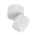 Moderne hvid metal LED-loftspot med justerbart hoved til accentbelysning indendørs
