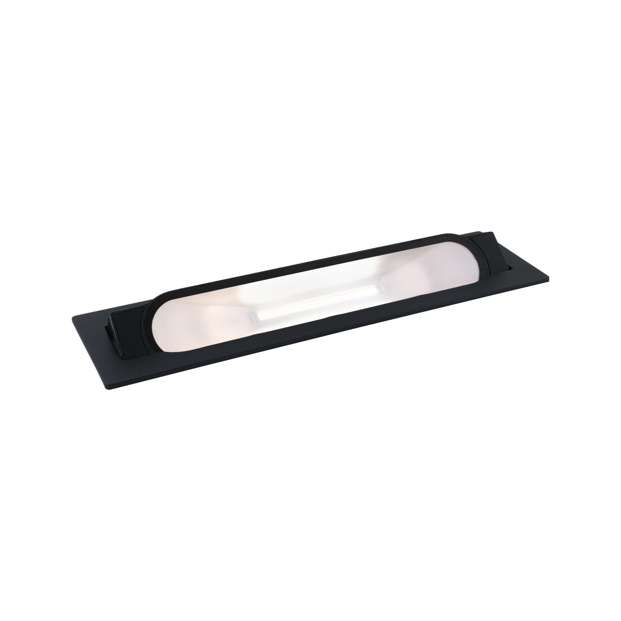 LED Wallwasher Ito IP67 279x76mm 3000K 6W 200lm 230V 70° Anthracite Metal Black LED recessed light with rectangular shape and frosted diffuser for modern indoor lighting