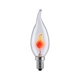 Lamp in vlamvorm met helder glas en rode gloeidraad voor decoratieve verlichting