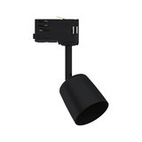 Black metal LED spotlight with adjustable head for flexible indoor lighting solutions