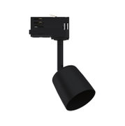 Czarny metalowy reflektor LED z adapterem szynowym do elastycznego oświetlenia wnętrz