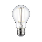 Klassieke LED-lamp met helder glas en zilveren voet voor energiezuinige verlichting