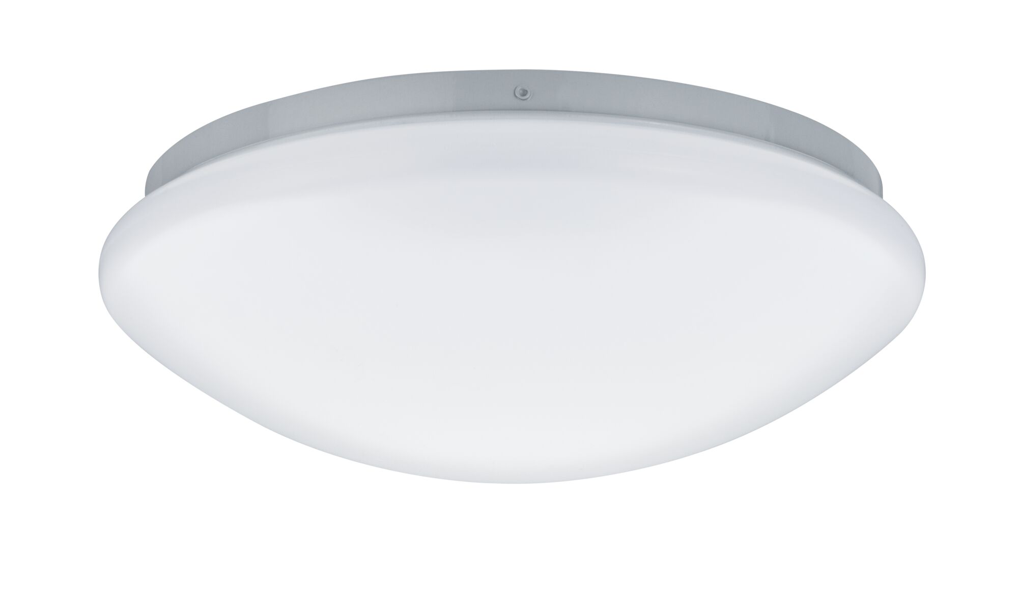 Ronde plafondlamp met witte kunststof diffuser en grijze rand voor moderne verlichting