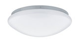 Ronde plafondlamp met witte kunststof diffuser en grijze rand voor moderne verlichting