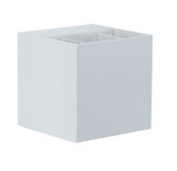 Applique murale carrée blanche en métal avec surface texturée pour éclairage LED moderne