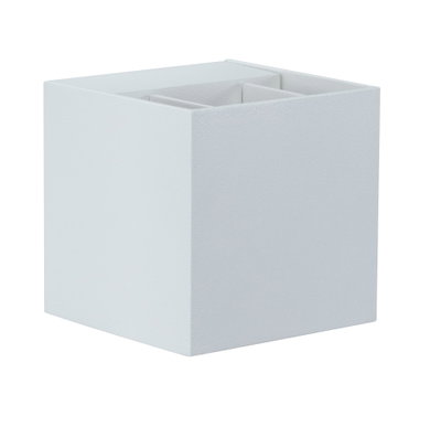 Applique murale carrée blanche en métal avec surface texturée pour éclairage LED moderne