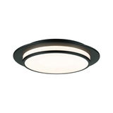 Runde LED-Deckenleuchte in Schwarz mit weißem Diffusor für modernes Wohnraumlicht