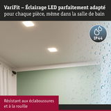 Éclairage LED VariFit IP44, résistant aux éclaboussures et à la rouille, adapté pour salle de bain