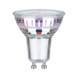 Clear GU10 LED bulb made of glass for energy-efficient indoor lighting solutions