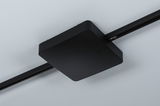 Black square metal ceiling connection box for track lighting systems