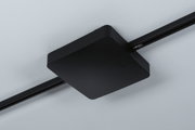 Zwarte vierkante metalen plafondlamp met railsysteem voor moderne binnenverlichting