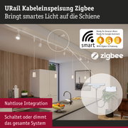 URail Kabeleinspeisung Zigbee für smarte Lichtsteuerung mit nahtloser Integration in Wohnküche
