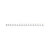 Long LED light strip with warm white light and transparent casing for modern room lighting