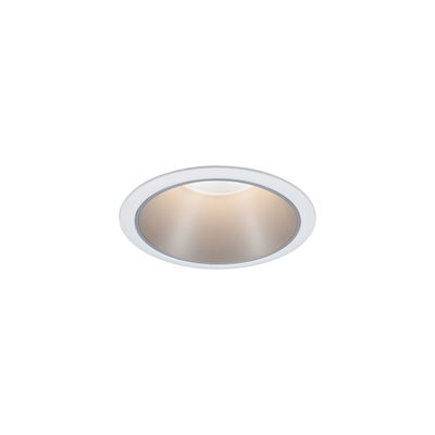 Ronde LED inbouwspot met wit frame en warm wit licht voor moderne binnenverlichting