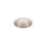 Spot LED encastré rond avec cadre blanc et lumière blanc chaud pour éclairage intérieur moderne