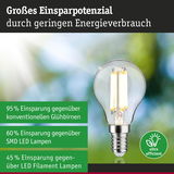 Energiesparende LED-Glühbirne mit klarem Glas und E14 Sockel, hohe Effizienz und lange Lebensdauer