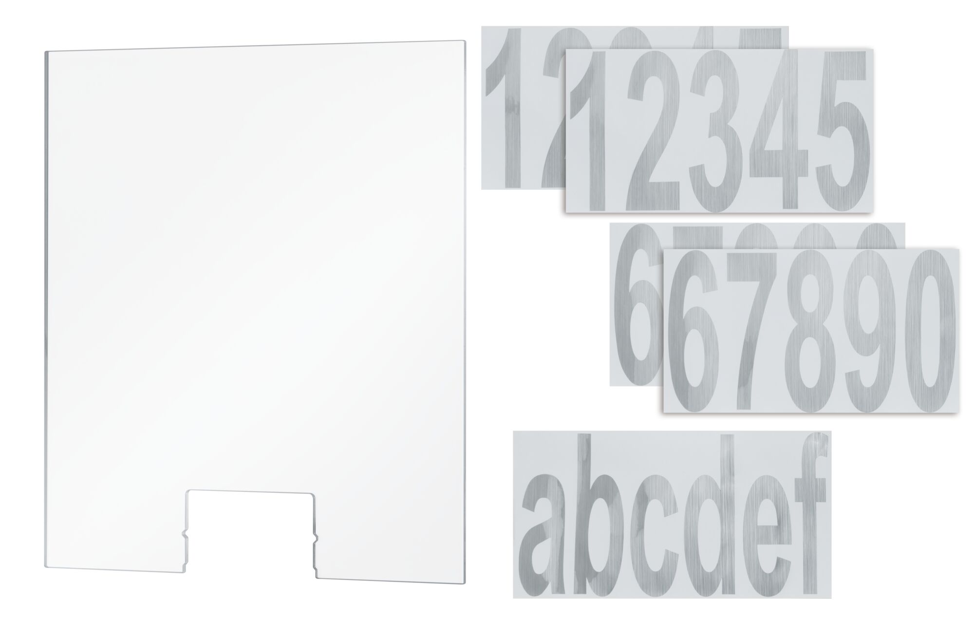 LED Exterior wall luminaire Cone House number for House wall luminaire Cone square 240x4mm Transparent Plastic