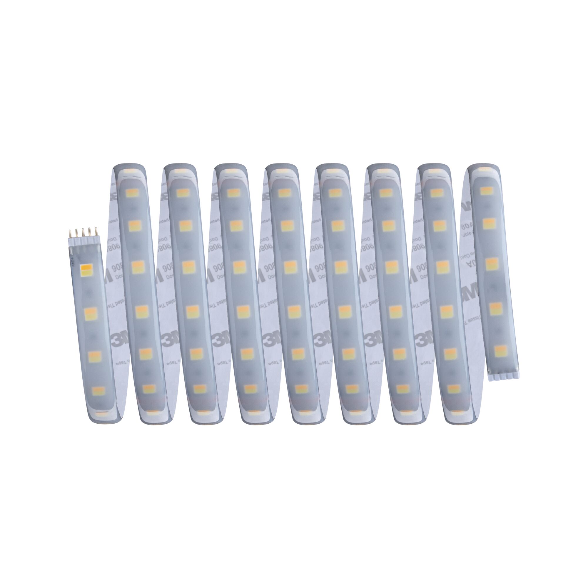 Flexible LED strip light with yellow LEDs and 3M adhesive tape for easy installation and lighting