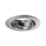 Spot encastré rond en aluminium brossé argenté pour éclairage LED moderne