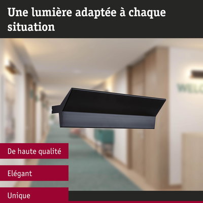 Applique murale noire élégante en métal pour éclairage de couloir au design moderne