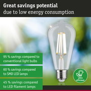 Energy-saving clear glass LED light bulb with silver base for eco-friendly lighting solutions