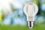 Ampoule LED en verre transparent avec lumière blanc chaud pour éclairage économique
