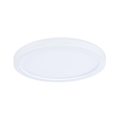 Round white LED ceiling light made of plastic for energy-efficient room lighting