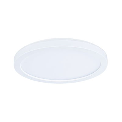 Round white LED ceiling light made of plastic for energy-efficient room lighting
