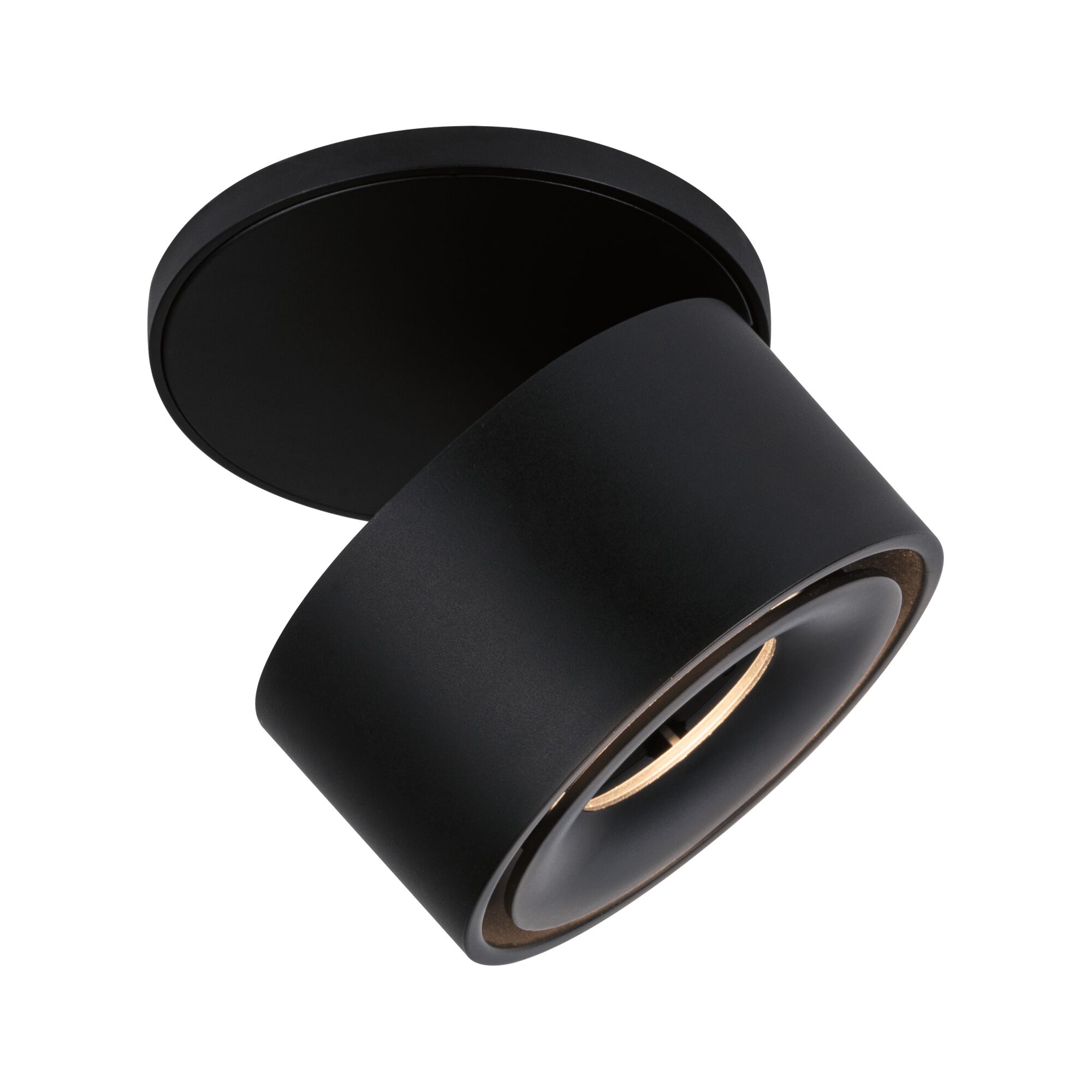 Sort LED-loftlampe i metal med moderne design til fokuseret rumbelysning