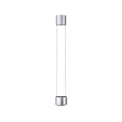 Moderner silberner LED-Pendelleuchte aus Metall mit minimalistischem Design für Wohnräume
