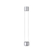 Moderner silberner Aluminium-Pendelleuchte mit klarem Glas und LED-Licht für Wohnräume