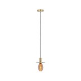 Suspension en métal doré avec ampoule marron pour un éclairage moderne et décoration intérieure