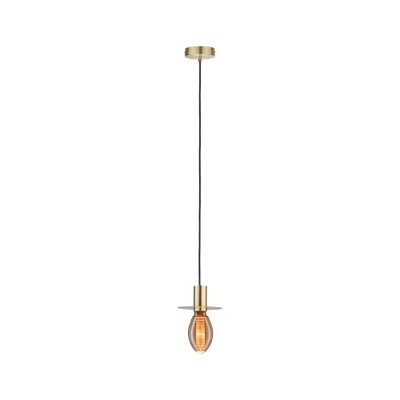 Suspension en métal doré avec ampoule marron pour un éclairage moderne et décoration intérieure