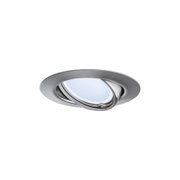 Ronde inbouwspot van geborsteld roestvrij staal in zilver voor moderne LED-verlichting