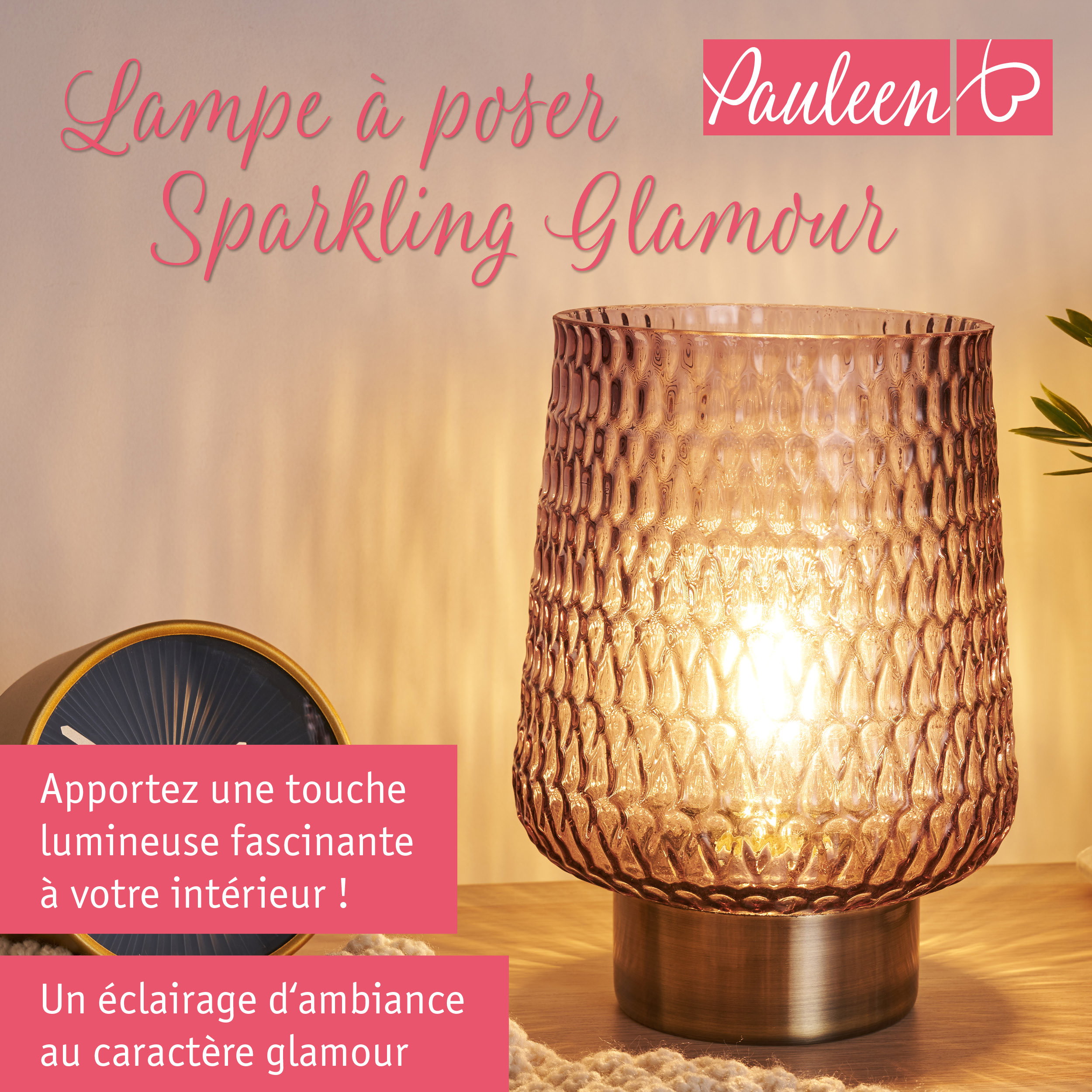 Paulmann Pauleen Lampe à poser Sparkling Glamour E27 2700K 30lm 0,8W Brun/Laiton