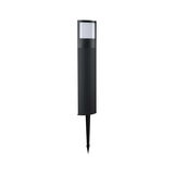 Black metal LED outdoor spike light for garden and pathway illumination