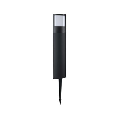 Black metal LED outdoor spike light for garden and pathway illumination
