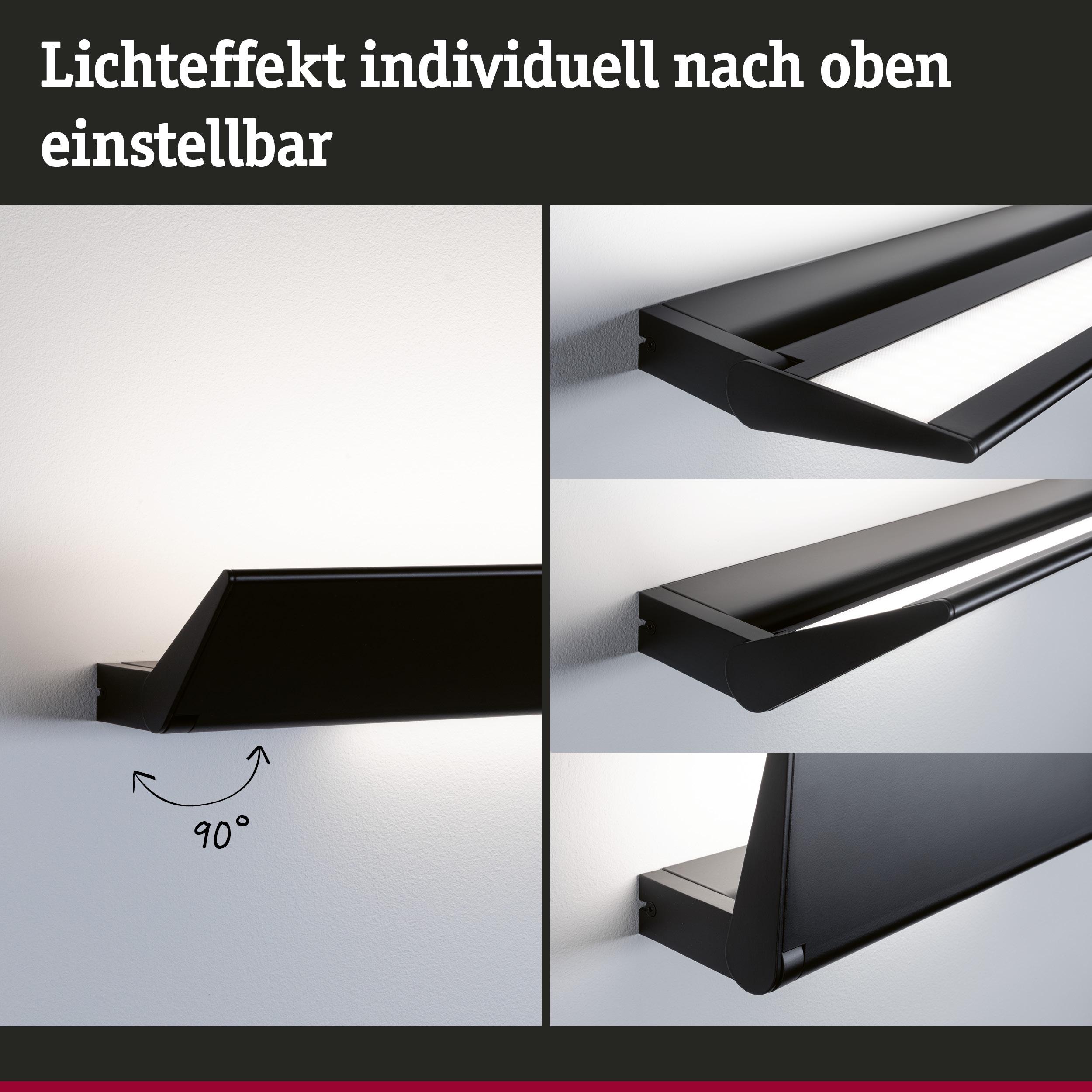 Schwarze LED-Wandleuchte aus Metall mit verstellbarem Lichtwinkel für moderne Innenbeleuchtung