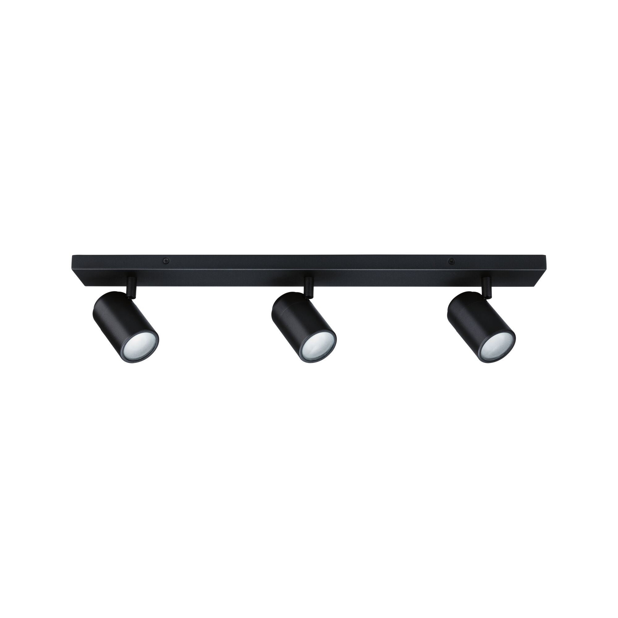 Spot LED de plafond noir à trois lampes en métal pour éclairage intérieur moderne