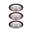 Spot encastré LED 3-Step-Dim Cole Coin Kit de 3 IP44 rond 88mm Coin 3x6W 3x470lm 230V gradable 2700K Noir/Argent mat Trois spots encastrés ronds avec cadre noir et lumière blanc chaud pour éclairage intérieur moderne