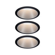 Spot encastré LED rond avec cadre en aluminium noir et lumière blanc chaud pour intérieurs modernes