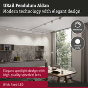 URail Pendulum Aldan grey LED ceiling light with dimmable neutral white light for modern kitchen lighting