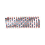 Flexible LED strip with red lights on white base for decorative and ambient lighting.