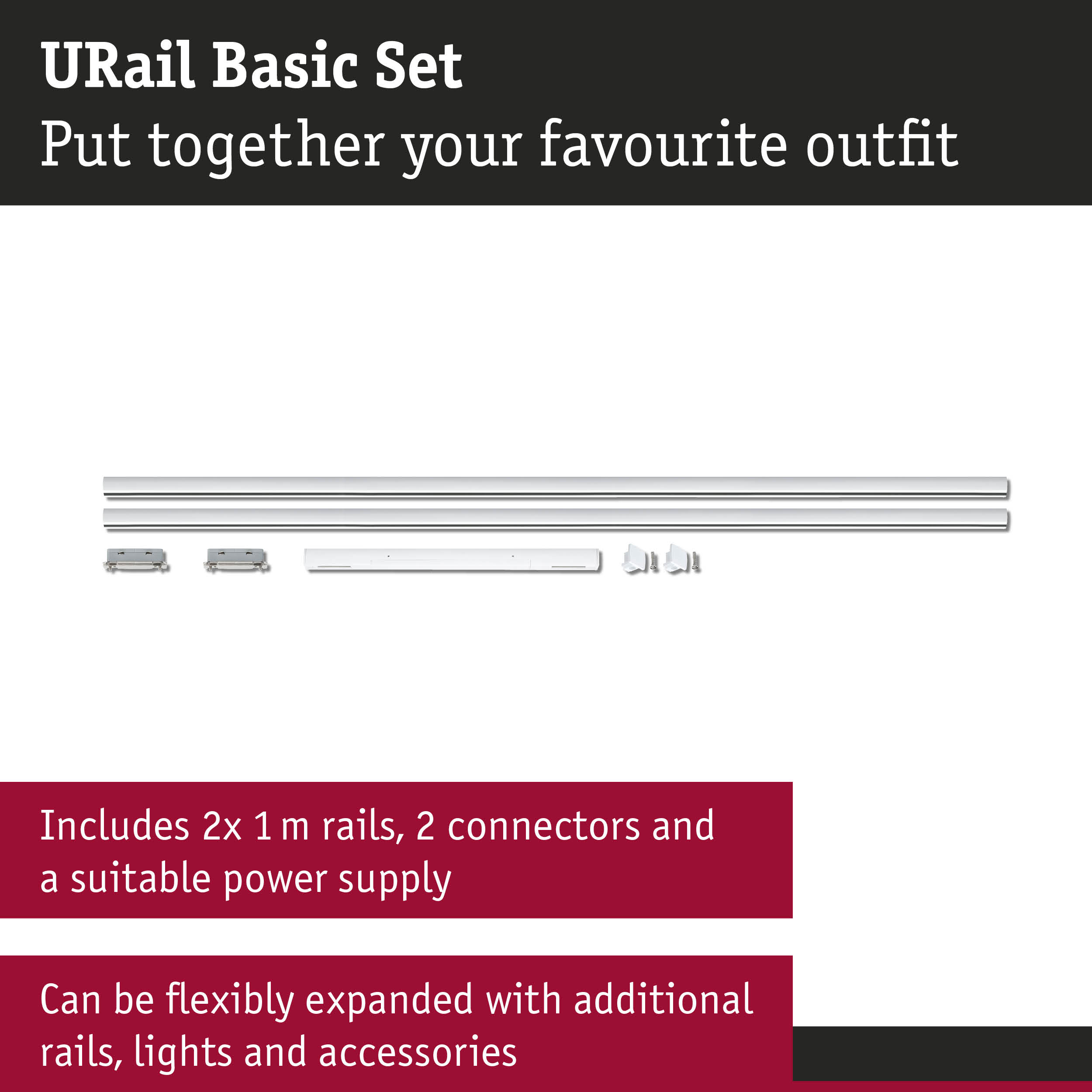 URail Rail Basic Set 230V Signal white