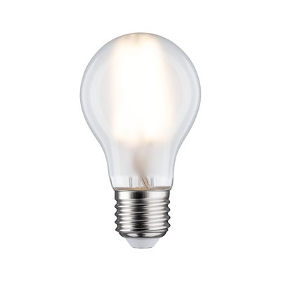 Klassische LED-Glühbirne mit transparentem Glas und E27-Fassung für energiesparende Beleuchtung